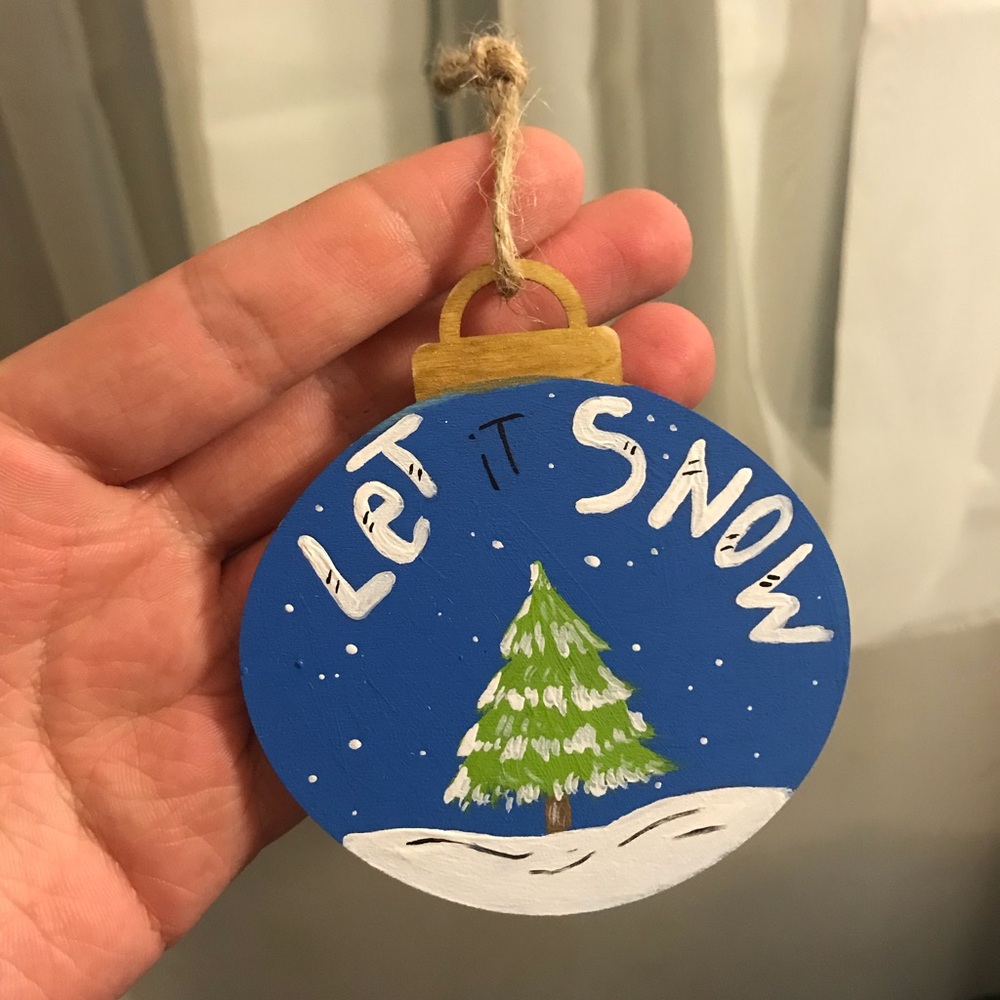 Let it snow Christmas ornament